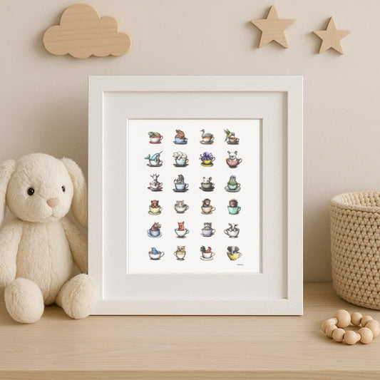 Teacup Zoo 8"x10"