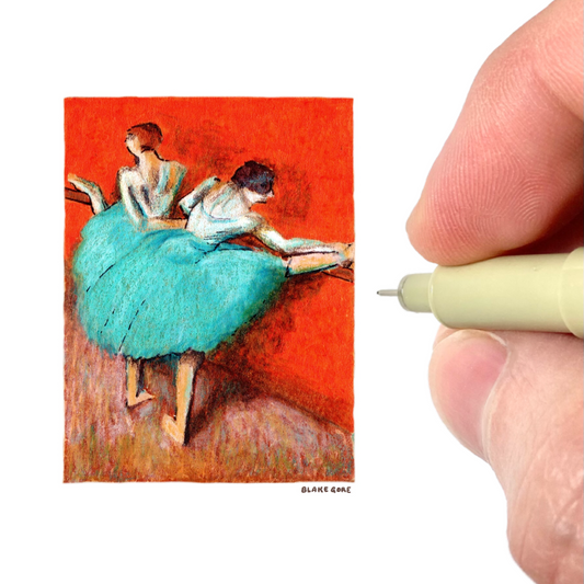 Study of Edgar Degas's "Dancers at the Barre"