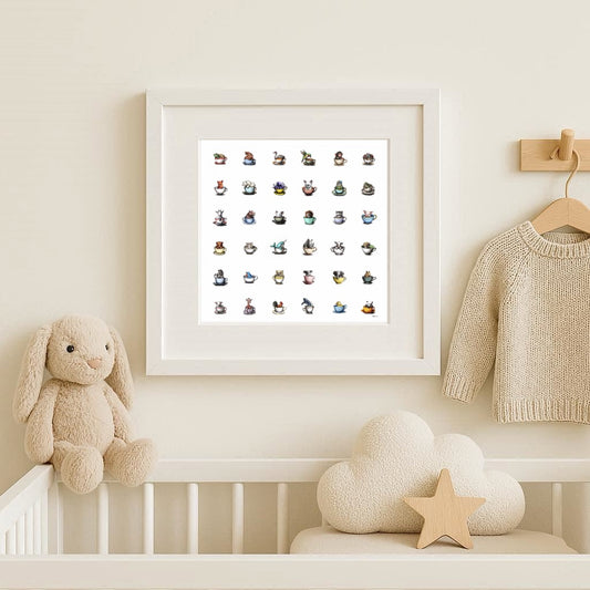 Teacup Zoo 12"x12"